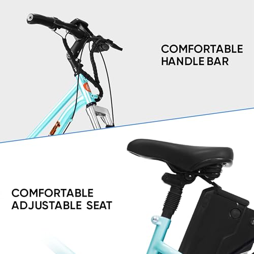 Image of Motovolt Kivo 24 Lite Electric Cycle | 36V 250W BLDC Motor | Up to 45 KM Range | 6Ah Removable Li-ion Battery (IP65, BIS Certified) | 110 kg Payload Capacity | Front Suspension | 24 inch Tyres | NEON BLUE