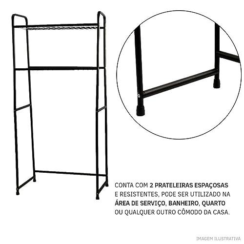 Rack Estante Lavanderia Maquina de Lavar Organizaçao Prateleira Aço Maxeb