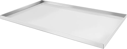 Confote Bandeja de repuesto de acero inoxidable para jaula de perro, 47.2 x 29.1 pulgadas, bandeja de piso para jaula de mascotas, a prueba de