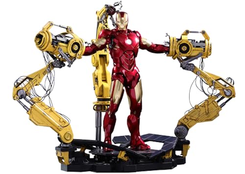 Hot Toys 1:4 Iron Man Mark IV With Suit-Up Gantry - Iron Man 2, Red