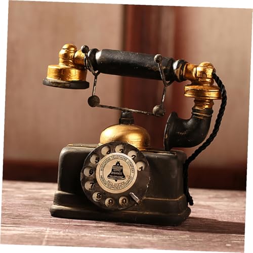 Modèle miniature téléphone rétro en résine durable pour maison