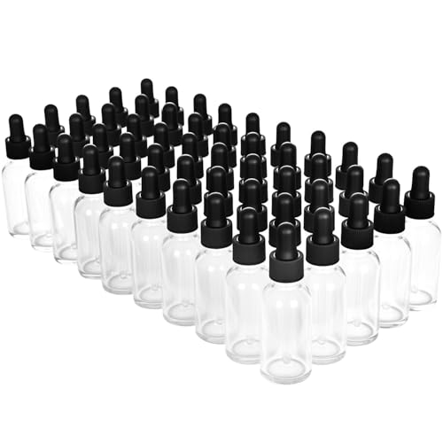 YoleShy 1oz Glass Dropper Bottle (50, Clear)