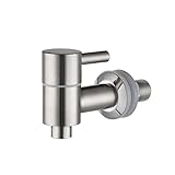 Richwealth Stainless Steel Beer Beverage Dispenser Replacement Spigot Faucet Brushed Stainless Finish, Ceramic Valve (16mm)RW-BF004