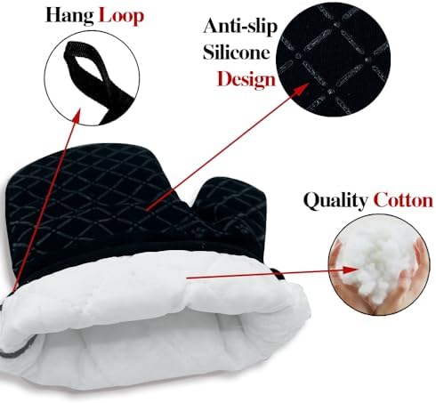 Kitty Biscuits You Need Em We Knead Em, Funny Silicone Non-Slip Oven Mitts Sets of 2, Retro Baking Mitts, Bake Lover Gift, Cat Lover Gift, Kitchen Gift for Cat Owner — 사진 5