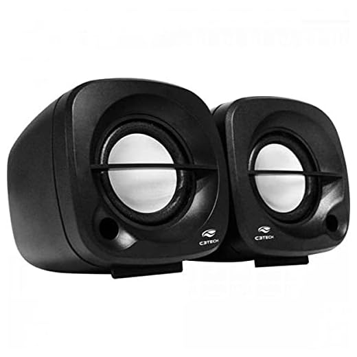 Caixa De Som Speaker 2.0 3w Sp-303bk Preta C3 Tech