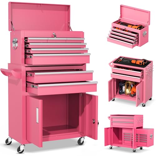 INTERGREAT Tool Chest with 8 Drawers, Detachable Organized Tool Chests