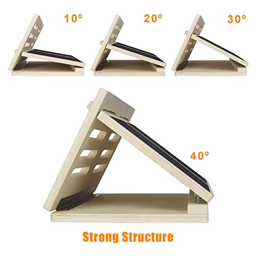 Liberty Imports Professional Wooden Slant Board, Adjustable Incline Calf Stretch Balance Board, Exercise Rehab Training Equipment (Edition 3) #TOP2