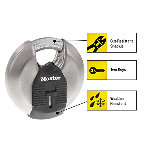 Master Lock M50XKADCCSEN M50Xd Magnum Heavy Duty Stainless Steel Discus Padlock thumb #1