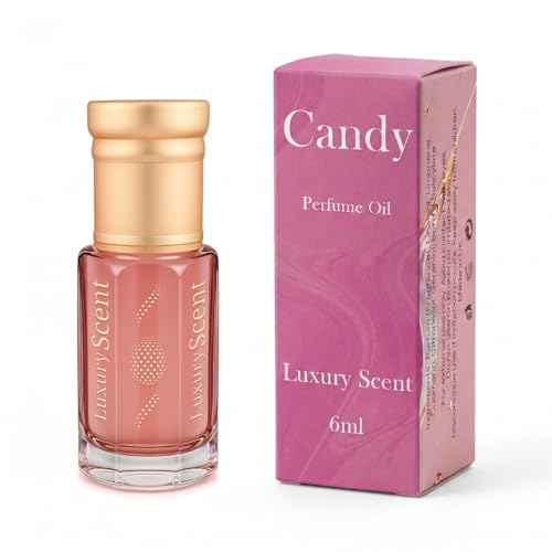 Perfume Oil Candy Roll-On 6ml Alcohol Free Arabian Oud Attar Rich Sweet Fruity Long Lasting Premium Fragrance for Women Raspberry Vanilla & Caramel Blend Arabic Inspired Perfume Oil