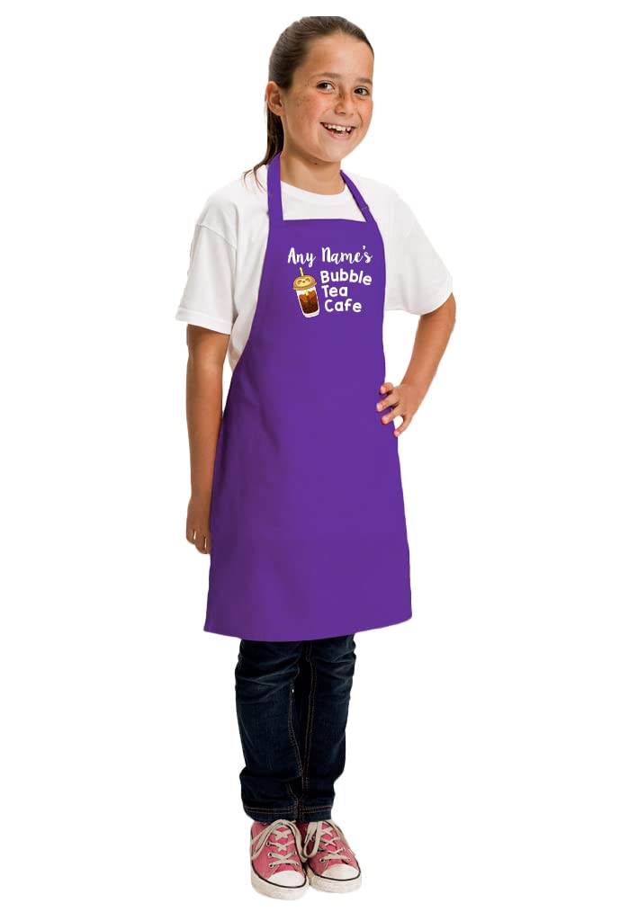 Spoilt Rotten Bubble Tea Design Cafe Custom Personalised With Any Name Children's Apron Kids Childs Apron
