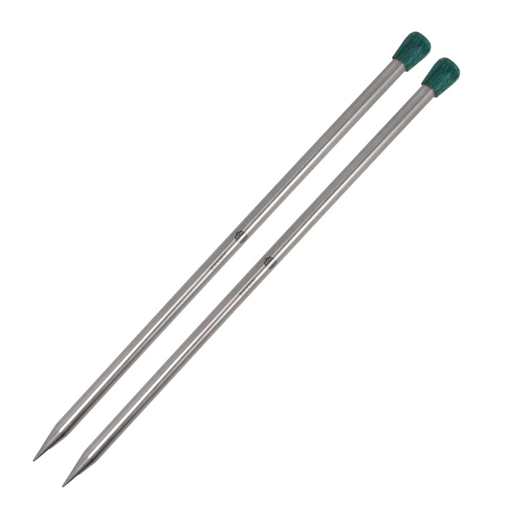 KnitPro The Mindful Collection Single Pointed Needles 16" (40cm), Silver, 12.00mm