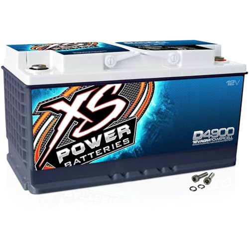 XS Power D4900 12V BCI Group 49 AGM Battery (Max Amps 4,000A, CA: 1075 Ah: 80, 3000W / 4000W)