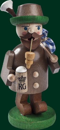 Rudolphs Schatzkiste Smoking figure Christmas Seiffen smoking man Bavarian 11cm Erzgebirge NEW