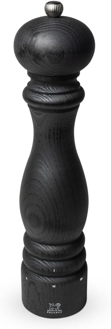 Peugeot - Paris u'Select Manual Pepper Mill - Adjustable Grinder - Beechwood, Graphite Finish 11.82in.