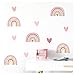 Little Deco Wandtattoo viele Regenbogen mit Herzchen I Wandbild 200 x 104 cm (BxH) I Wandaufkleber Sticker Mädchen Wandsticker Herz Kinderzimmer Deko Aufkleber Baby DL486