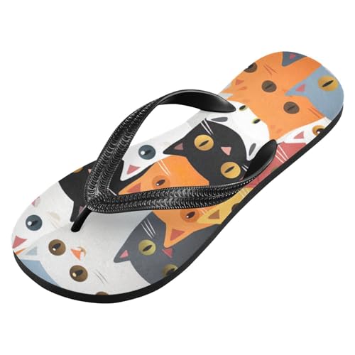 Cute Cat Beach Summer Casual Flip Flop Sandals Non-Slip Quick Dry for Women Men 214B2634