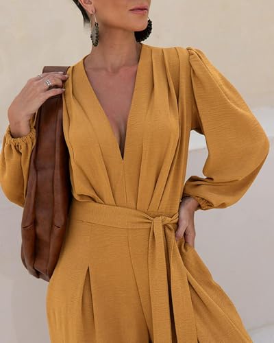 Combinaison fluide à taille nouée conçue en textile léger de qualité