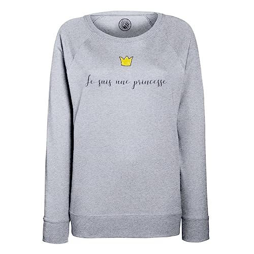 Sweat Je suis Une Princesse Couronne Jaune idéal pour vos sorties cocooning