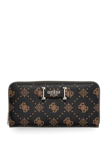 Compagnon GUESS Carrie Logo Espresso : votre grand portefeuille pour toutes les sorties