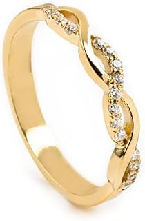 Elegant jewel box DUTY-FREE Women Diamond half Eternity ring in solid Gold 9k, 14k, & 18k, diamond twisted ring, half Infinity engagement ring, diamond wedding band