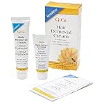 GiGi Hair Removal Cream, for the Face - 1 oz, and Slow Grow Soothing Cream - 0.5 oz, Hair Removal Kit for Sensitive Skin, 1-pack