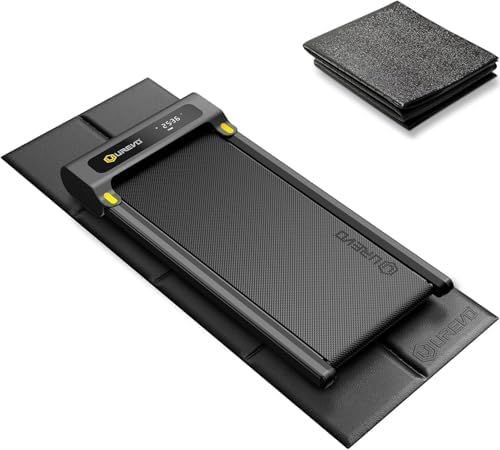 UREVO Foldable Treadmill Mat,Treadmill Mat for Carpet &Hardwood F...