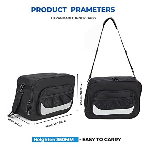 Sac de bagages moto extensible noir pour intérieur de valise