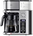 Braun MultiServe Plus 10-Cup Drip Coffee Maker - Hot & Cold Multi-Serve Brewer with Timer and Auto Start, Hot Water Dispenser, Over Ice Function, Stainless Steel & Pod-Free Design, KF9370SI