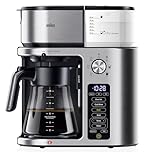 Braun MultiServe Plus 10-Cup Drip Coffee Maker - Hot & Cold Multi-Serve Brewer with Timer and Auto Start, Hot Water Dispenser, Over Ice Function, Stainless Steel & Pod-Free Design, KF9370SI
