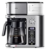 Braun MultiServe Plus 10-Cup Drip Coffee Maker - Hot & Cold Multi-Serve Brewer with Timer and Auto Start, Hot Water Dispenser, Over Ice Function, Stainless Steel & Pod-Free Design, KF9370SI
