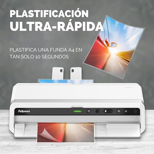 Miniatura 2 de Fellowes Lx Venus A3 - Plastificadora De Documentos, Hasta 250 Micras, Uso Intensivo, Lista Para Usar En 1 Minuto, 10 Fundas De Plastificar Gratis, Color Blanco
