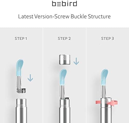 BEBIRD Ear Cleaner Tips, Waterproof Silicone Ear Spoon for Ear Wax Removal Endoscope,BEBIRD Original Replacement Accessories Set for M9 Pro/X11 Pro/C3 Pro/K10/X17 Pro/T5 (Latest Version)