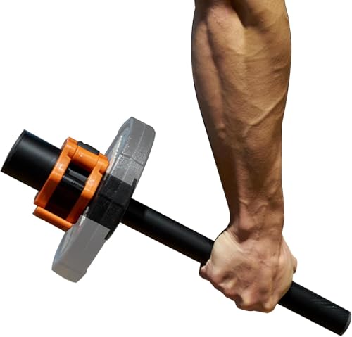 Image of TYB- Train Your Body Wrist Bar, Forearm Strengthener, Wrist Curl Bar, Grip Strength Trainer, Wrist Rotation Exerciser Black (Fits 2 inch plates)