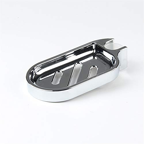 Dh-Link 2X Soap Dish Adjustable Shower Rail Slide Soap Plates Smooth Bathroom Holder #TOP2