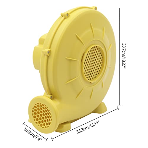 350W Electric Inflatable Air Blower Pump Fan With Mesh And Handle Inflatable Bo-Un-Cer Blower For Balloon Boat Yellow 13.1X 7.4X 13.3In 6.6Ft Cord #TOP6