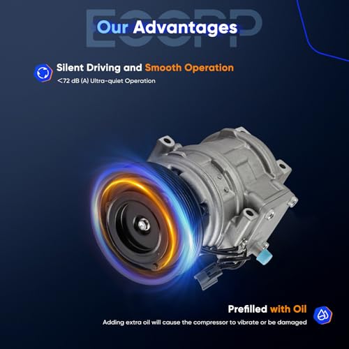 Image of ECCPP A /C Compressor with Clutch 1997-1999 Fit for Acura CL 3.0L 1998-2000 Fit for Honda Accord 3.0L AC Compressor