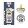 BIBS Pacifiers 0-6 Months | 2-Pack Soothers | BPA-Free Anatomical Nipple | Made in Denmark | Sage Glow/Cloud Glow Colour Pacifier