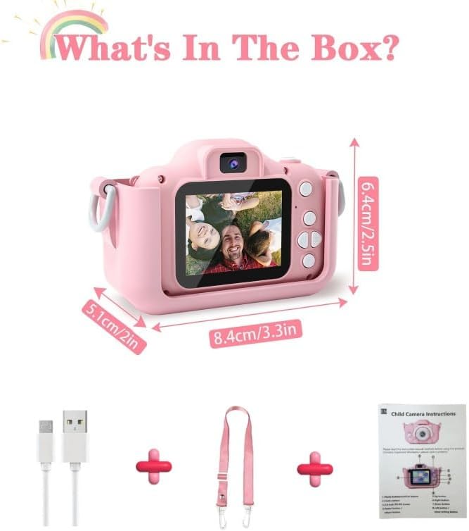 Pink Cat Camera for Kids