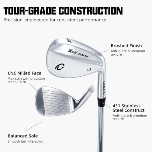 Image of XDriveMax 3-Piece Golf Wedge Set, 52 56 60 Degree, Right Hand