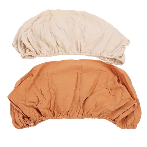 SYUULCOI Paquete de 2 sábanas bajeras para moisés, sábanas de algodón elásticas suaves y transpirables para colchón de moisés rectangular ovalado con reloj de (Conjunto de caramelo de albaricoque)