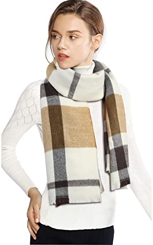 Suwangi Mujer Tartán Bufanda Chal Grande Suave Manta Robó Invierno Cálida Chales Cover