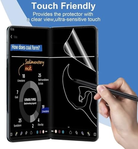 Image of BATCHONE Premium Acrylic Screen Protector /Guard Compatible for Samsung Galaxy Z Fold 7 5G (Transparent) with Soft Flexible Clear Membrane 360 Protection, Pack of 1