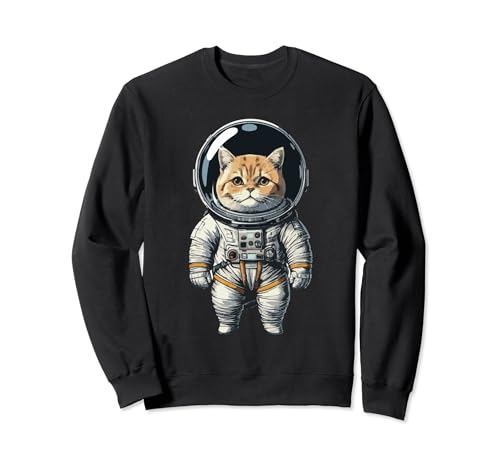 Chat drôle en combinaison spatiale. - Chat Astronaute Sweatshirt