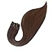 Clip in Hair Extensions Real Human Hair Extensions 15 inches 70g Medium Brown Clip on for Fine Hair Full Head 7 pieces Silky Straight Weft Remy Hair (15 inches, 6)