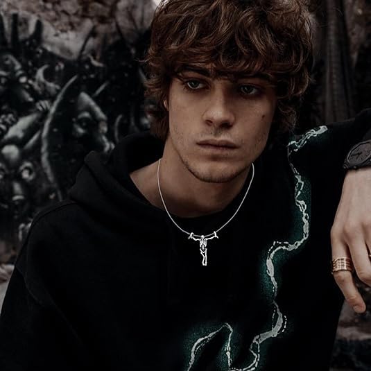 Ghost Pumpkin/Cat/Skeleton Necklace 925 Sterling Silver Spooky Pendant Necklace Halloween Ghost Jewelry for Women Men4