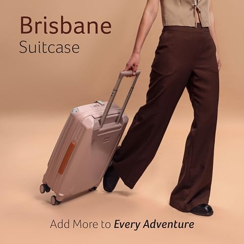 Image of Acer Brisbane Suitcase, 20 inch Cabin, with 360 Degree Spin 8 Wheels, Double TSA Lock, Dual Opening (Top and Mid), Expandable, Recycled Polyseter Material, Jacaranda Pink