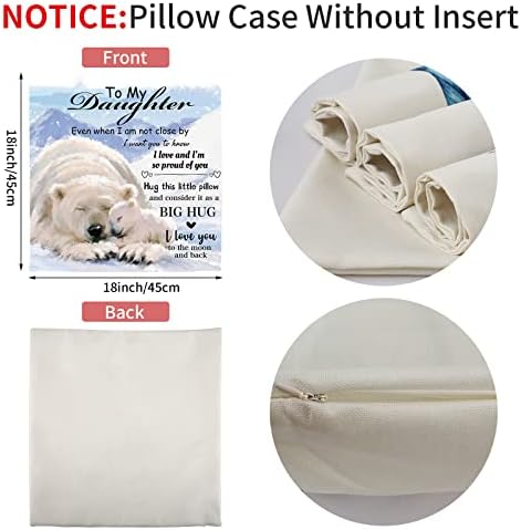 PRSTENLY Daughter Gifts, Cushion Cover Proud of You Gifts for Daughter on Birthday Christmas Wedding Day Valentines from Mum Dad, 16th 18th Encourage Birthday Gifts for Girls, 18 * 18IN