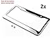BLVD 2PCS CHROME STAINLESS STEEL METAL LICENSE PLATE FRAME TAG COVER WITH SCREW CAPS