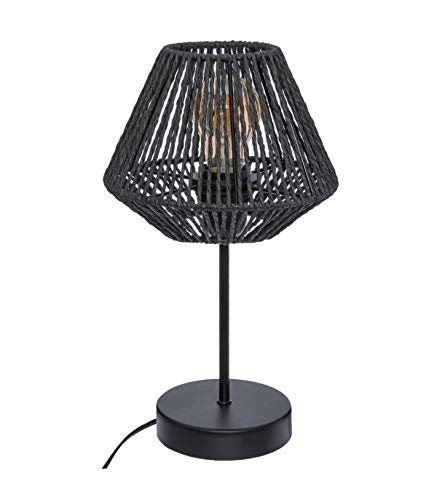 Atmosphera - Lampe à Poser Corde Coloris Noir Jily H 34 cm Jungle Pop