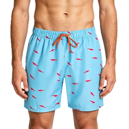 Guliorts Men's Dissolving Swim Trunks Prank Shorts Dissolvable Bathing Suit Funny Bachelor Beach Party Gag Gift for Brother Boyfriend Blue XL